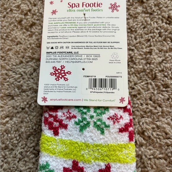 NWT Airplus Cozy Spa Socks - Picture 2 of 2